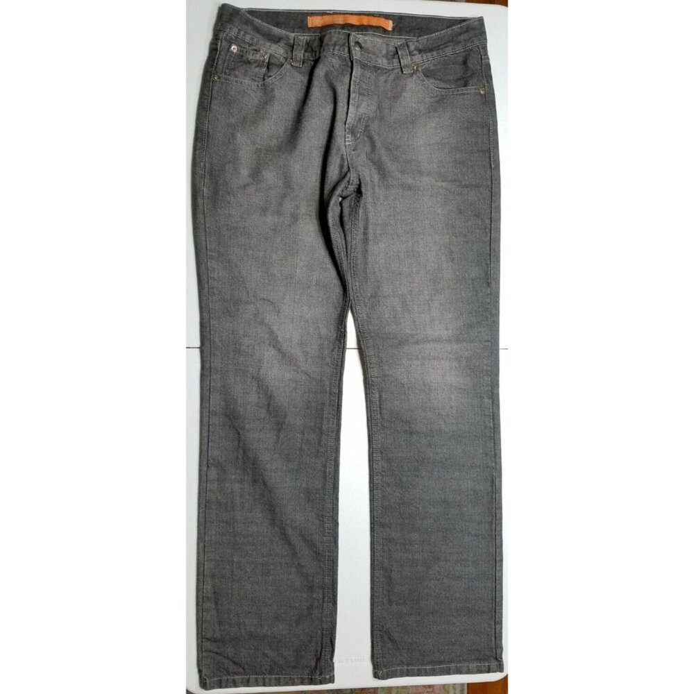 Tornado Yours Forever Black Wash Denim Button Fly Back Patch Jeans Men's Size 38